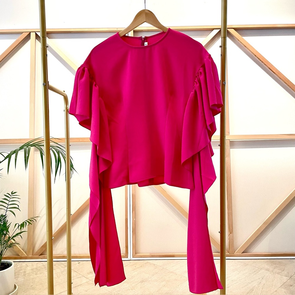 Rejina Pyo Bright Pink Zip-Back Top